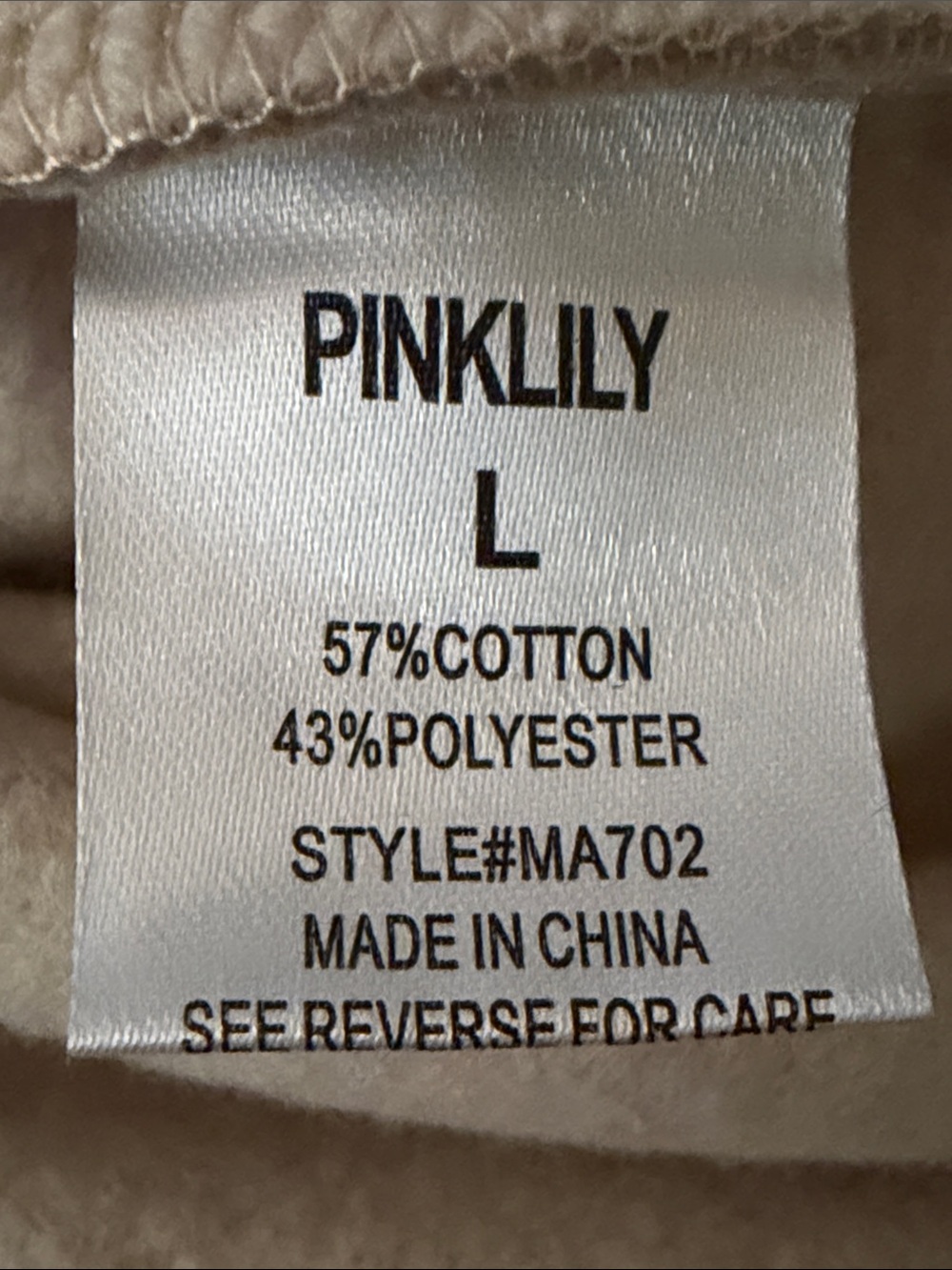 Pink Lily oatmeal smiley face sweatshirt large - Picture 4 of 8